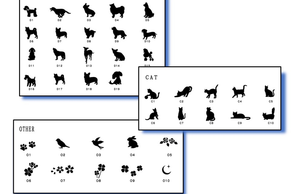 おくぼforPETは彫刻デザイン40種類